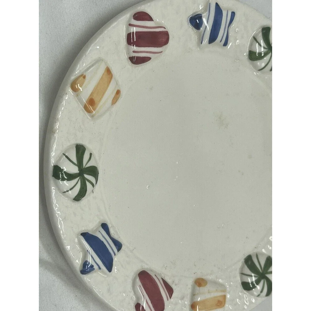 Vintage Holiday Treasures Miniature Holiday Tea Set Ceramic RARE